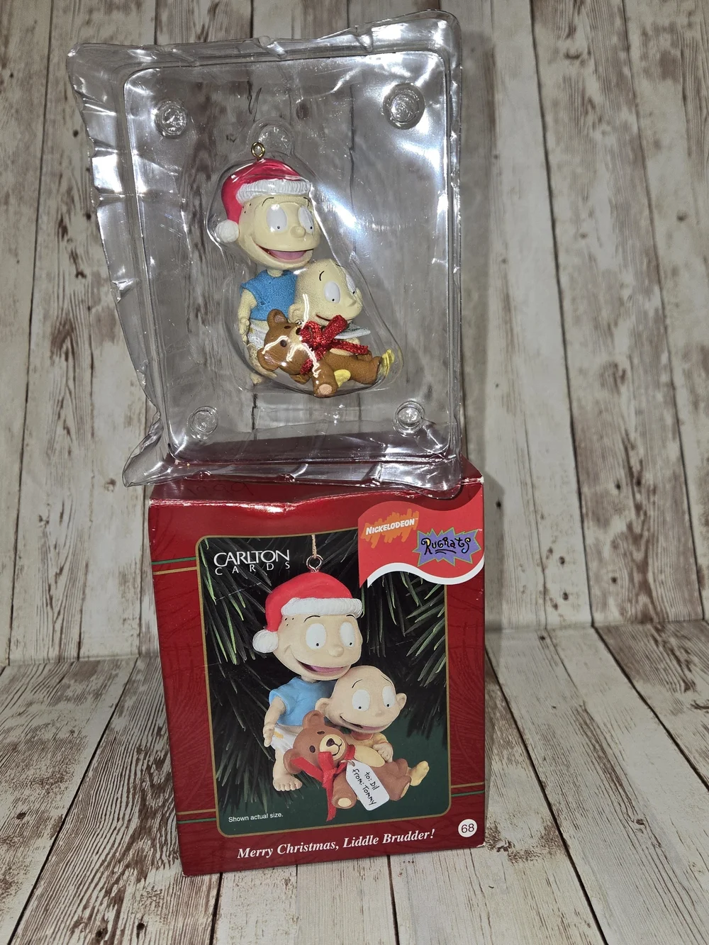 1999 Rugrats Christmas Ornament Carlton Cards Tommy Dil Nickelodeon w/ Box